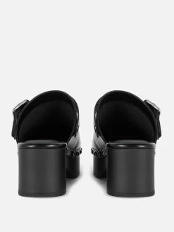 „Rita Ora“ Clogs Mit Blockabsatz Und Nieten