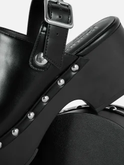 „Rita Ora“ Clogs Mit Blockabsatz Und Nieten