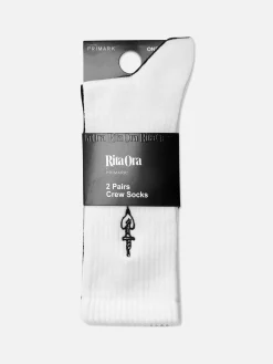 „Rita Ora“ Crew-Socken Mit Stickerei, 2er-Pack