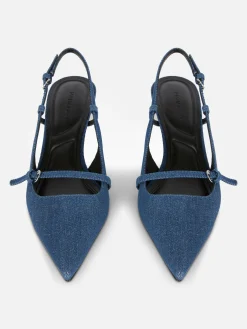 „Rita Ora“ Denim-Heels Mit Schnalle