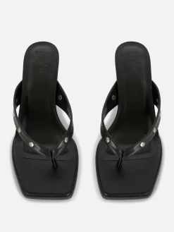 „Rita Ora“ Kunstleder-Mules Mit Nieten