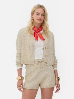 „Rita Ora“ Strickcardigan Mit Zopfmuster