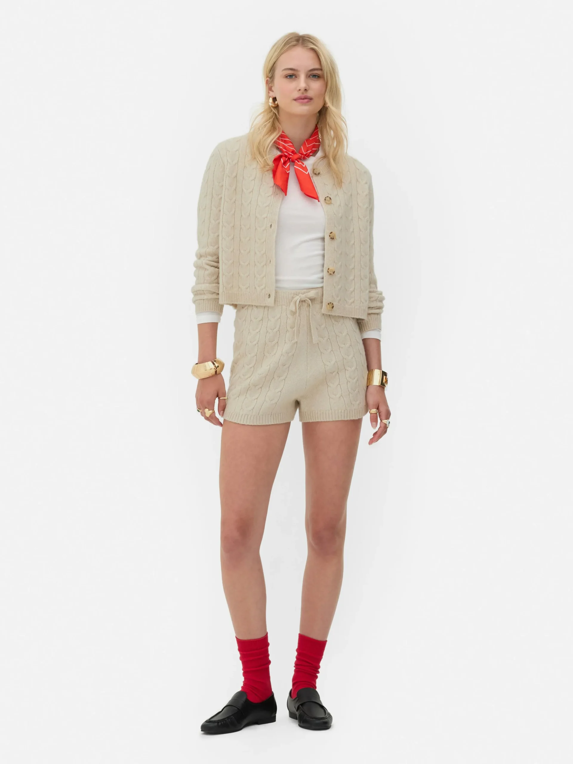 „Rita Ora“ Strickcardigan Mit Zopfmuster