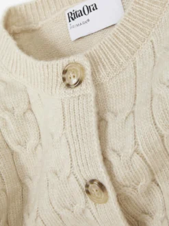 „Rita Ora“ Strickcardigan Mit Zopfmuster