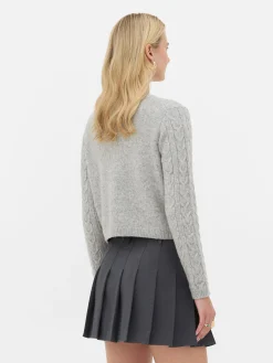 „Rita Ora“ Strickcardigan Mit Zopfmuster