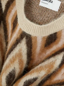 „Rita Ora“ Strickpullover Mit Rautenmuster