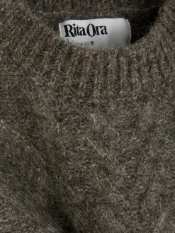 „Rita Ora“ Strickweste Mit Zopfmuster