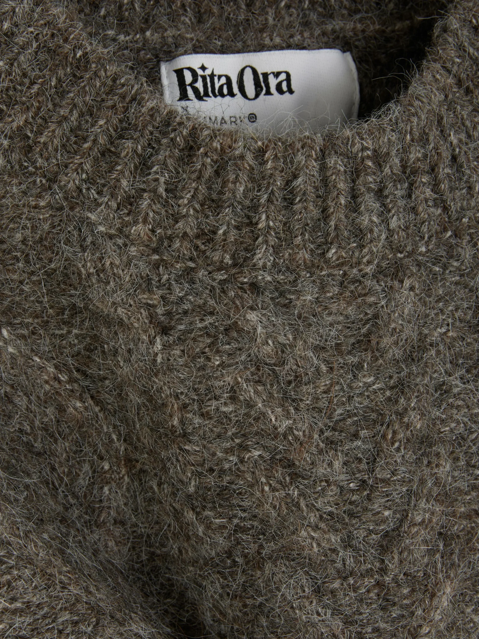 „Rita Ora“ Strickweste Mit Zopfmuster