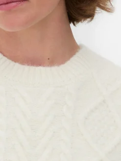 „Rita Ora“ Strickweste Mit Zopfmuster