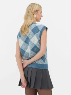 „Rita Ora“ Strickweste Mit Argylemuster