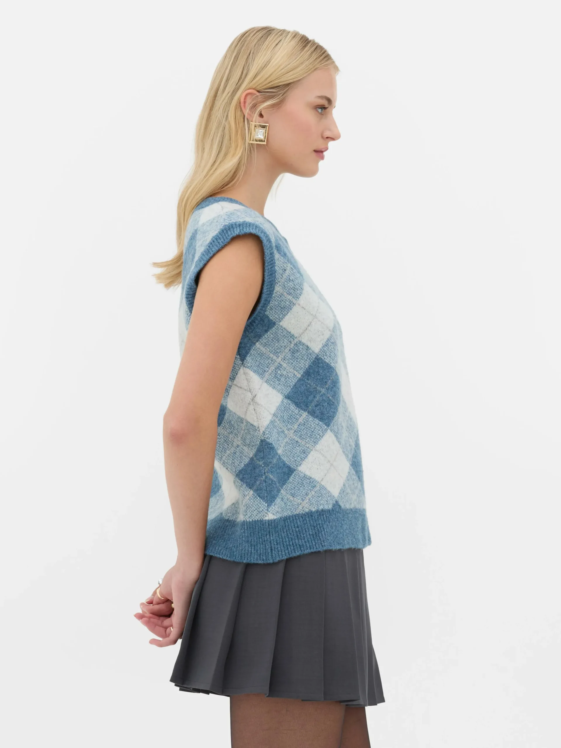 „Rita Ora“ Strickweste Mit Argylemuster