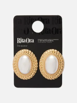 „Rita Ora“ XL-Ohrstecker Mit Kunstperlen