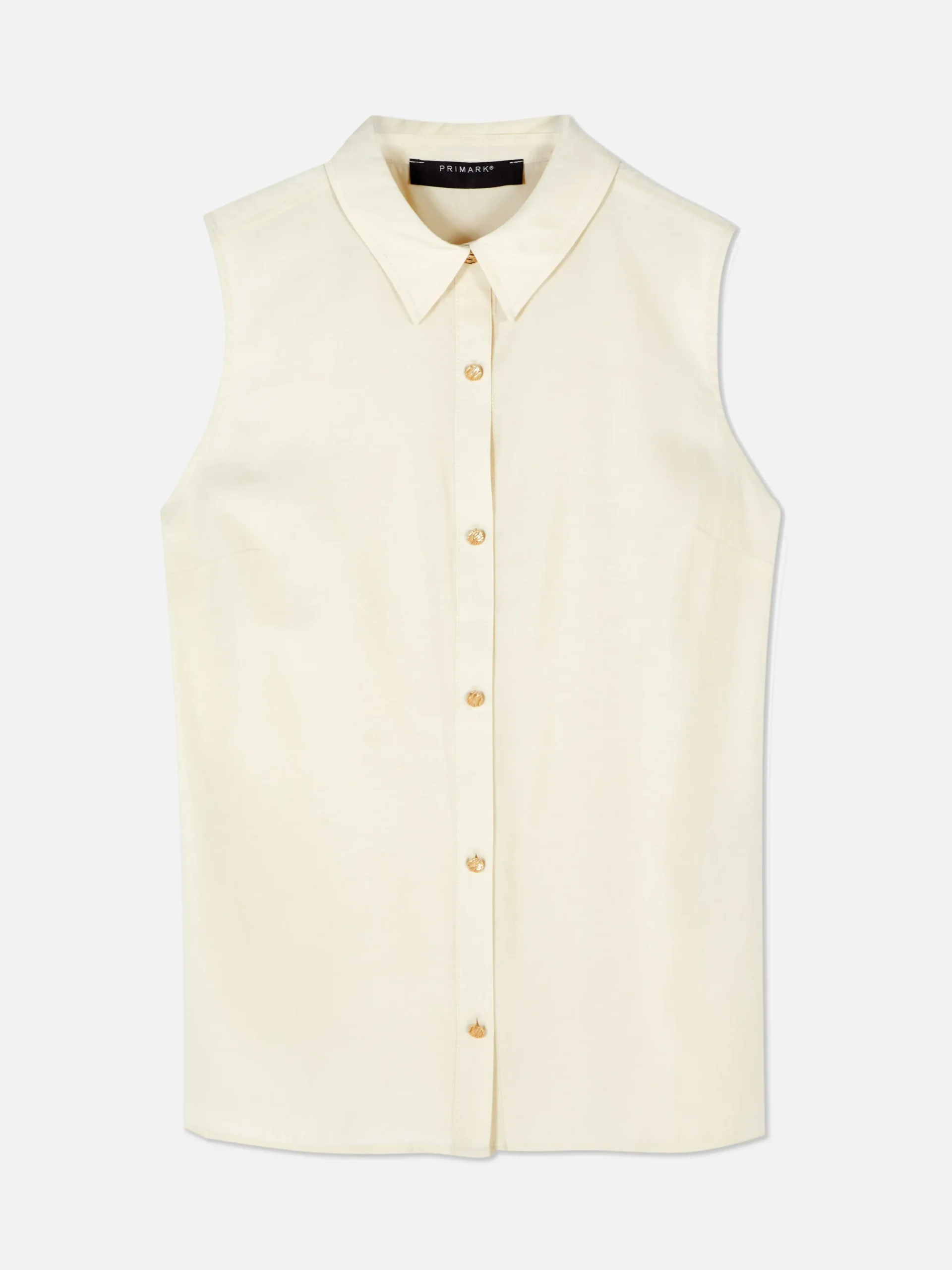 Ärmellose Bluse Mit Knopfleiste