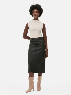 Ärmelloser Body Mit Hohem Kragen