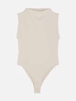 Ärmelloser Body Mit Hohem Kragen