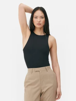 Ärmelloser Bodysuit Mit Rundhalsausschnitt