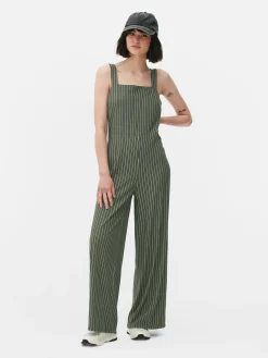 Ärmelloser Jumpsuit Mit Streifen