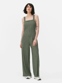 Ärmelloser Jumpsuit Mit Streifen