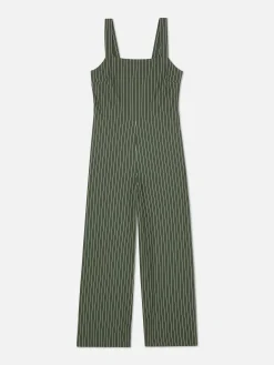 Ärmelloser Jumpsuit Mit Streifen