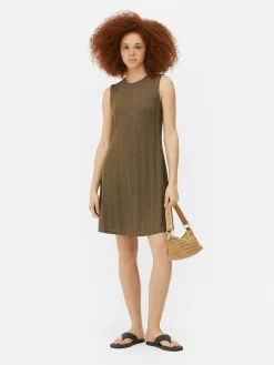 Ärmelloses, Geripptes Minikleid