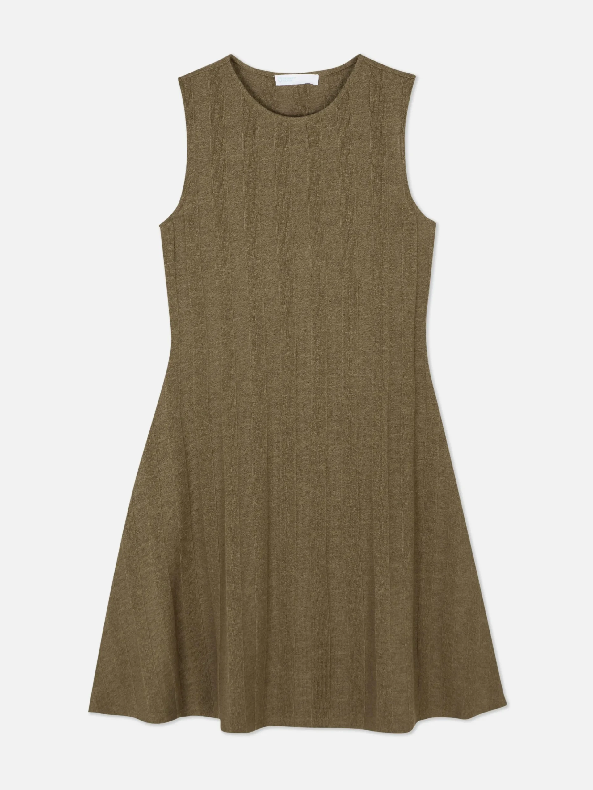 Ärmelloses, Geripptes Minikleid