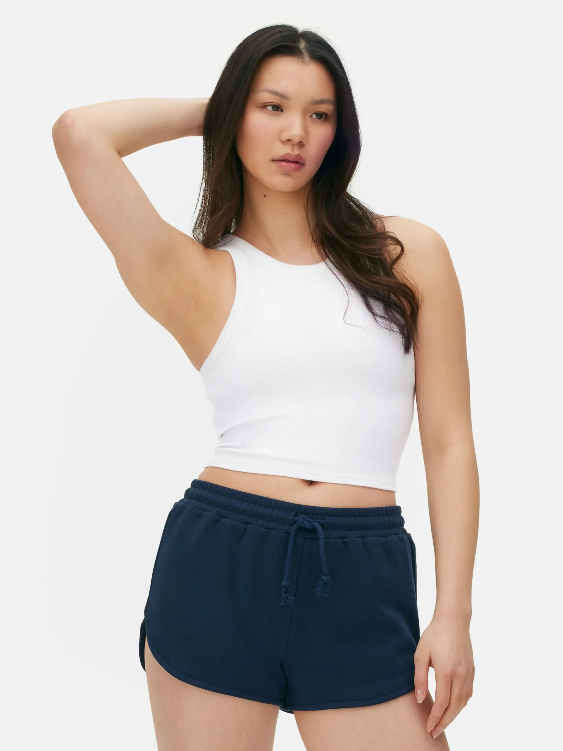 Ärmelloses, Geripptes Racerback-Top