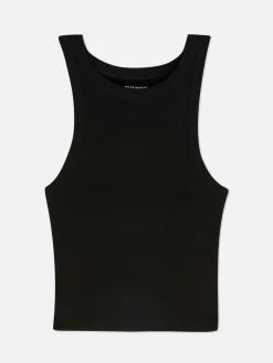 Ärmelloses, Geripptes Racerback-Top