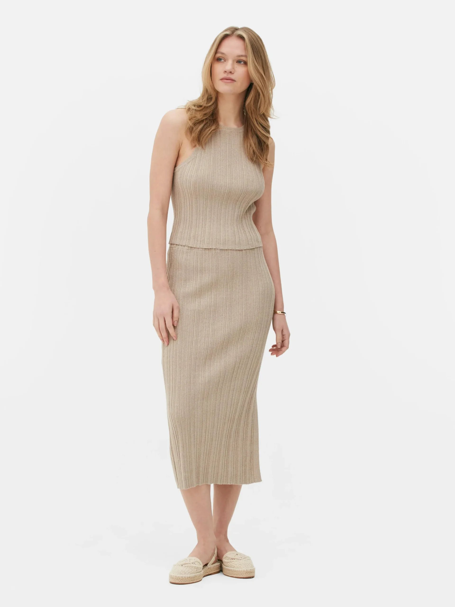 Ärmelloses, Geripptes Racerback-Top