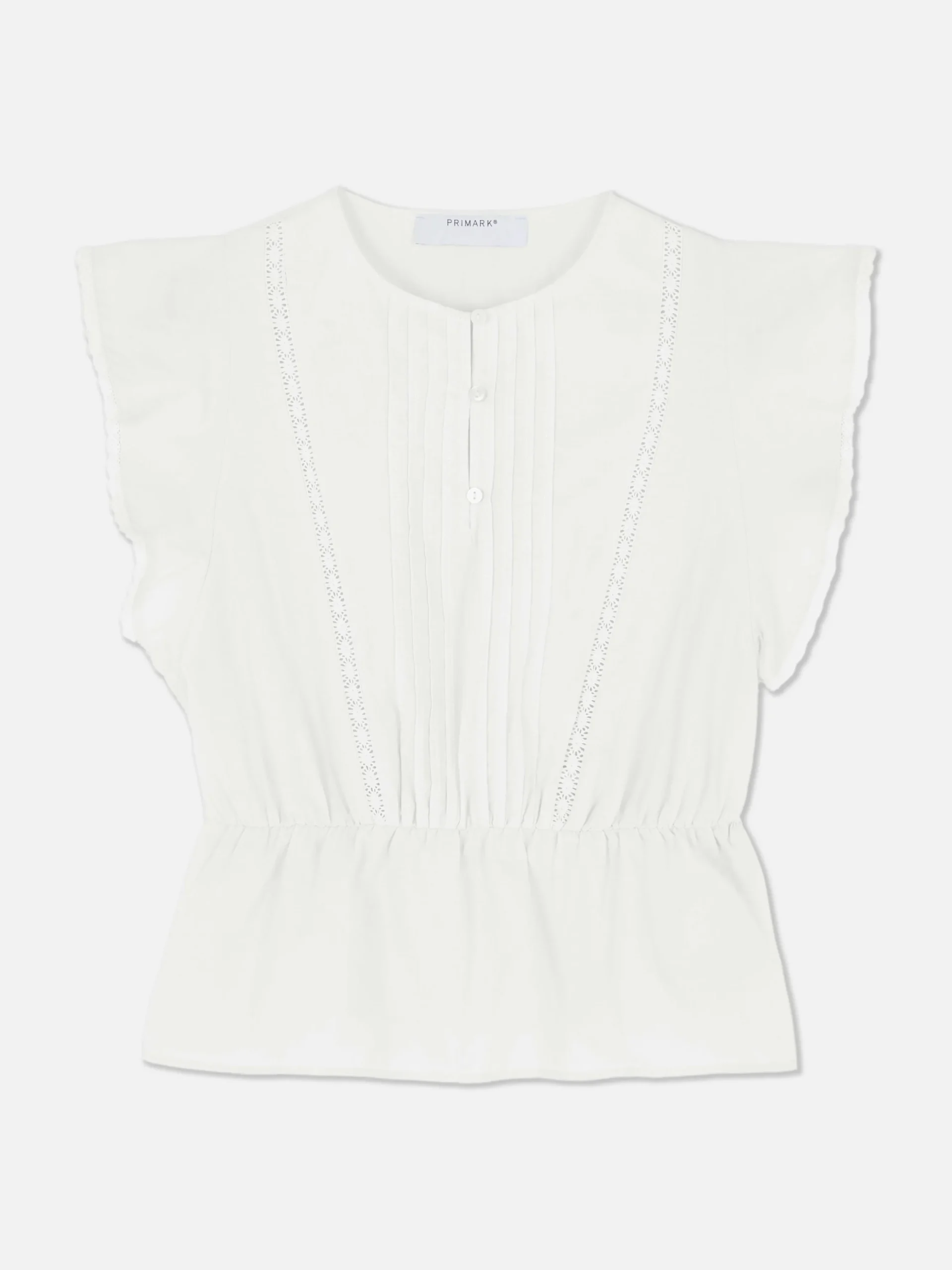 Ärmelloses Lochstickerei-Top Im Viktorianischen Stil