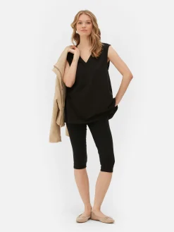 Ärmelloses Trägertop Mit V-Ausschnitt