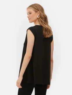 Ärmelloses Trägertop Mit V-Ausschnitt