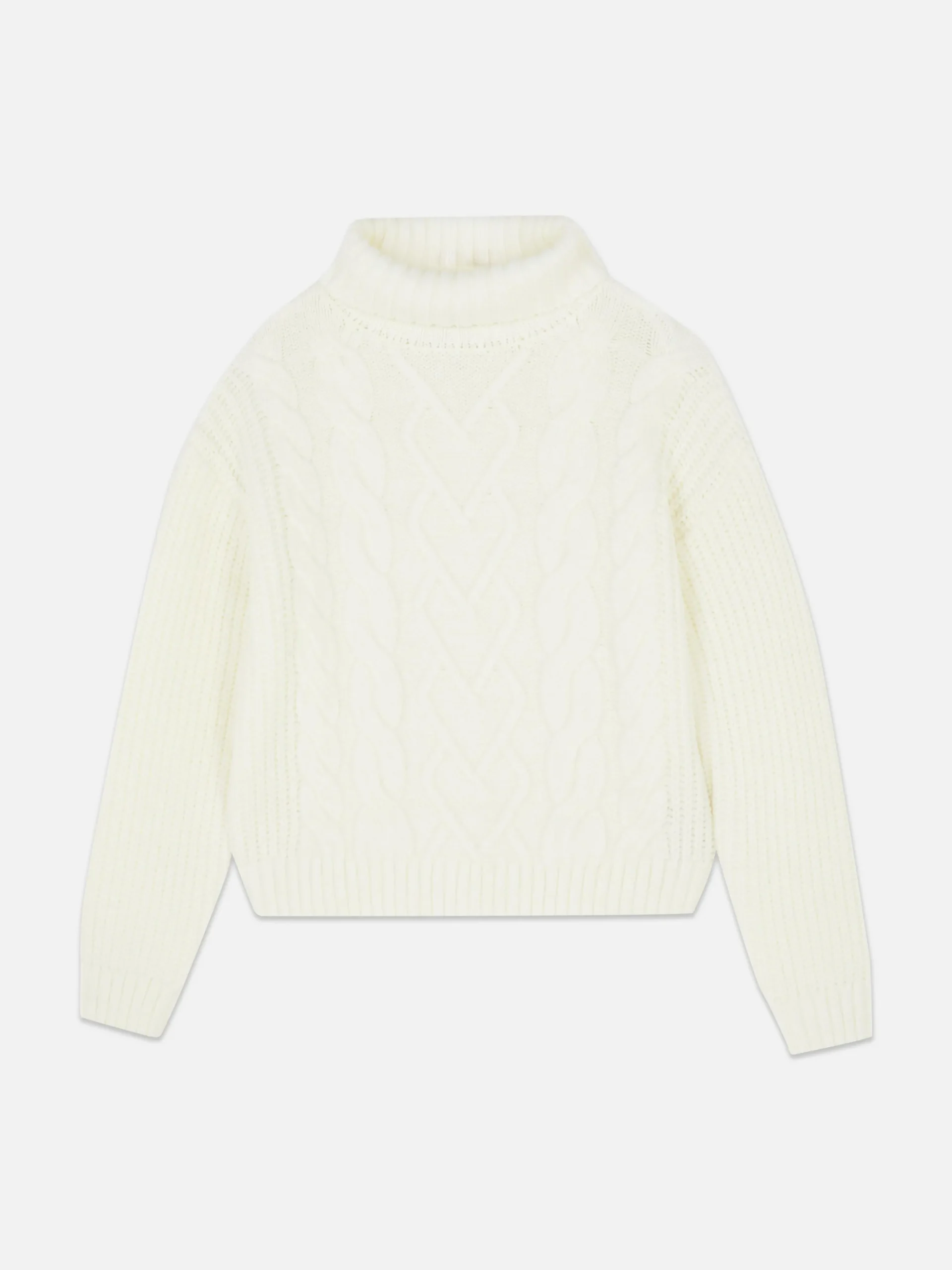 Rollkragenpullover Mit Zopfmuster