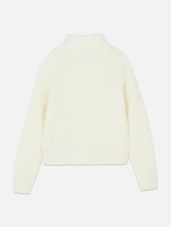 Rollkragenpullover Mit Zopfmuster