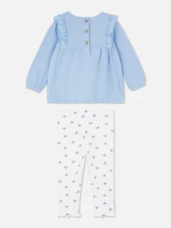 Rüschenbluse Und Leggings Im Set