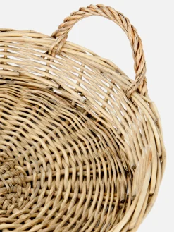 Rundes Tablett Aus Korbgeflecht Mit Griffen