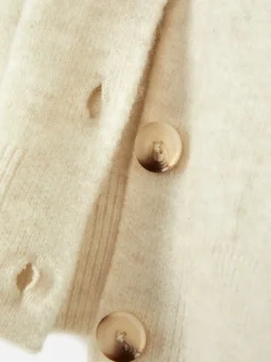 Rundhals-Cardigan Mit Knopfleiste