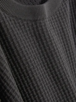 Rundhalspullover Mit Korbstruktur