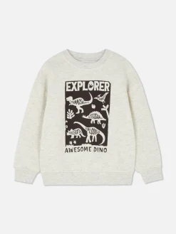 Rundhals-Sweatshirt Mit Grafik