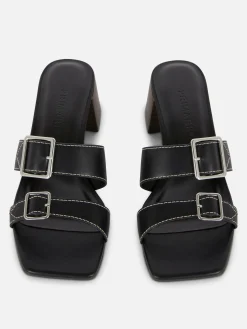 Sandaletten Mit Blockabsatz Und Schnallenriemen