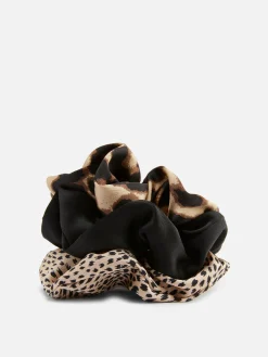 Satin-Haargummis Mit Animalprint, 3er-Pack