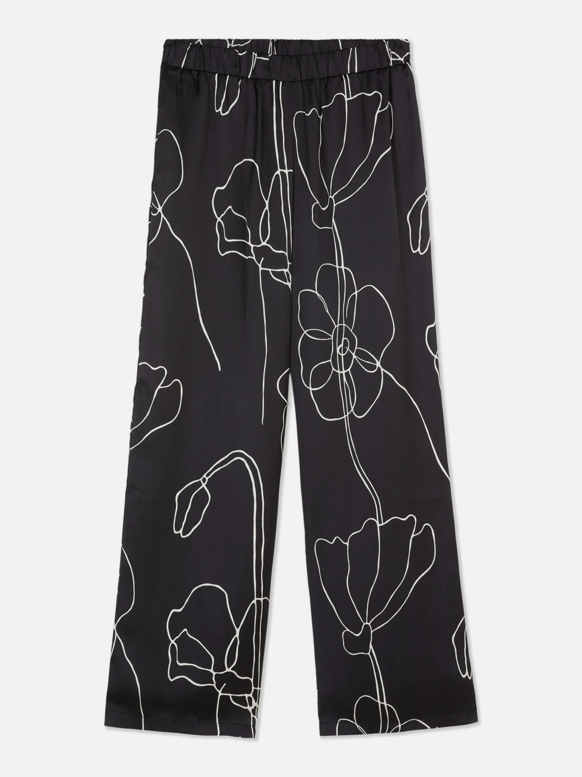 Satinhose Mit Blumendesign