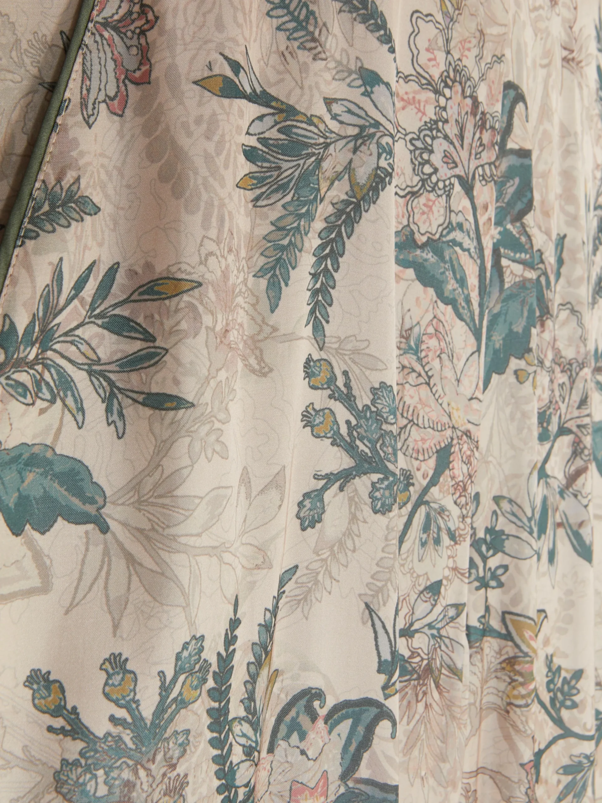 Satin-Schlafanzughose Mit Blumenmuster