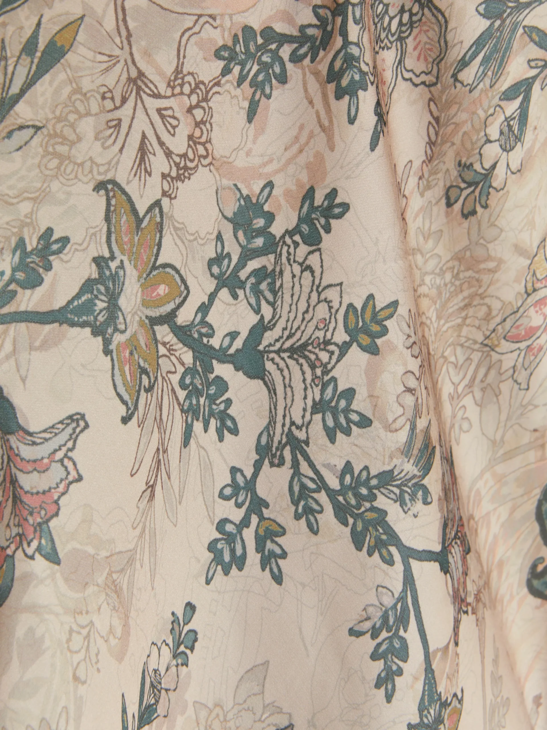 Satin-Schlaftop Mit Blumenmuster