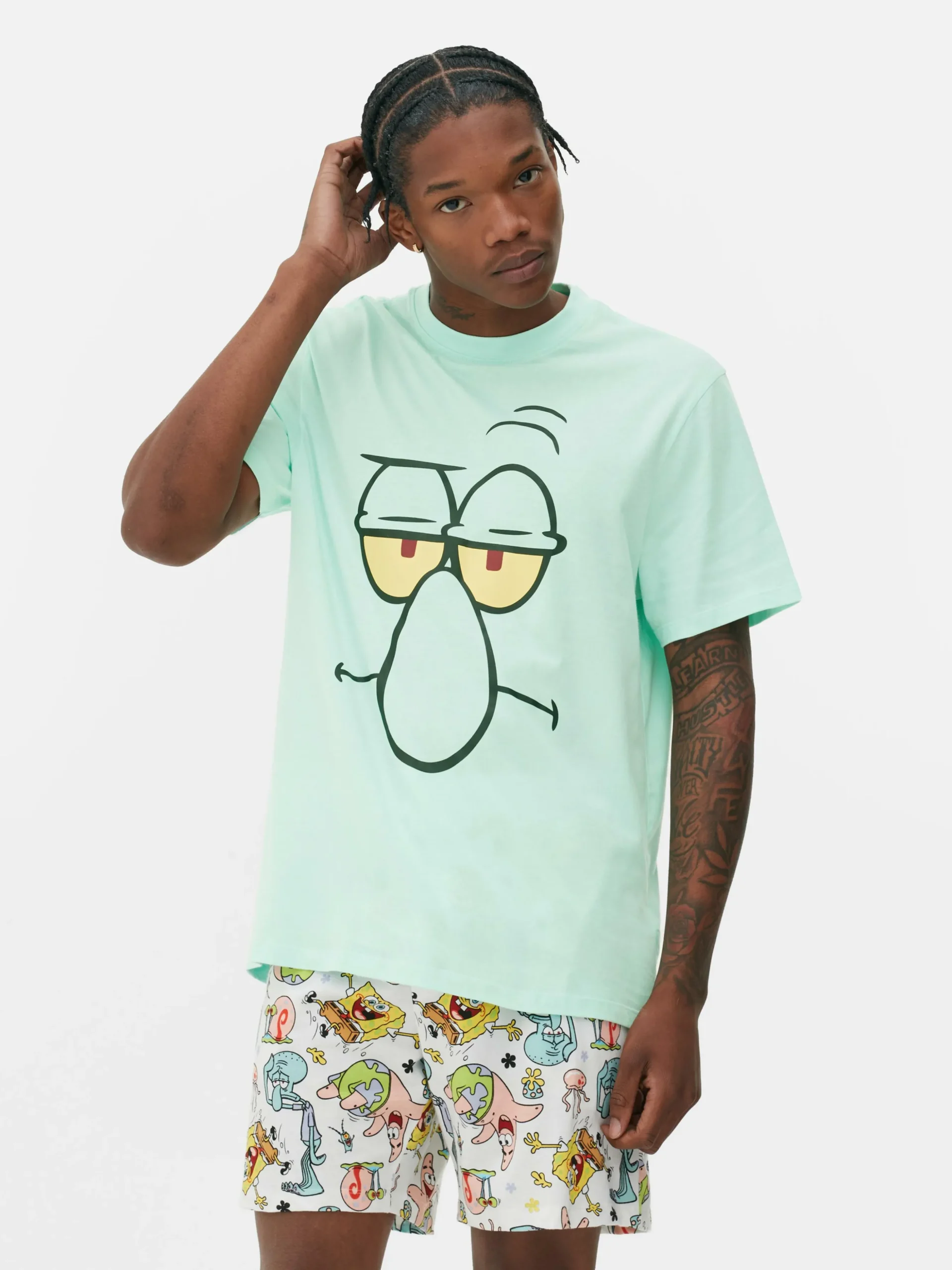 Schlafanzug Mit T-Shirt Und Shorts Für Herren