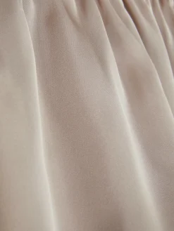 Schlafanzug-Shorts Aus Satin Mit Spitzenbesatz