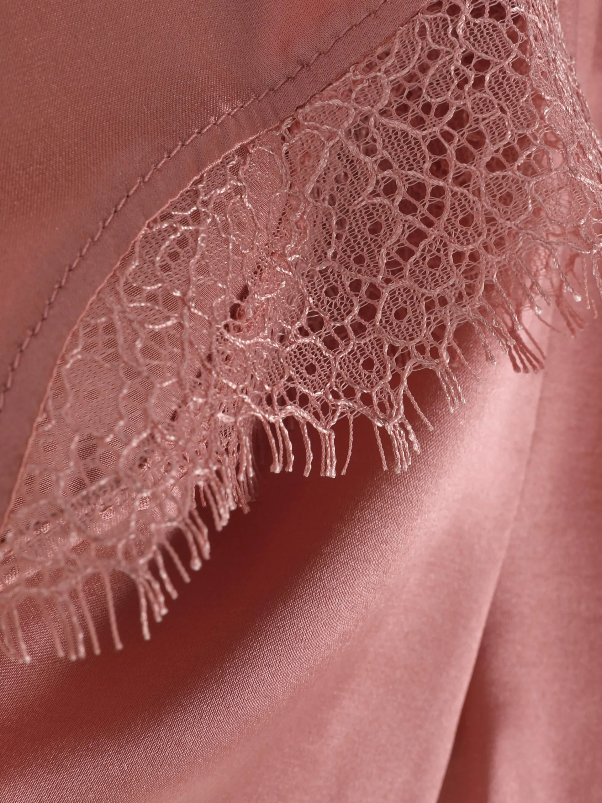 Schlafanzugshorts Aus Seidengemisch Mit Spitzenbesatz