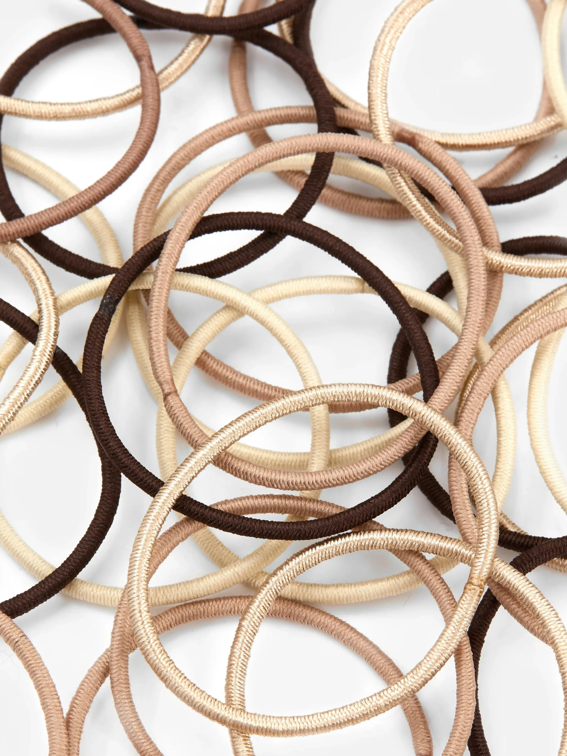 Schmale Haargummis, 60er-Pack