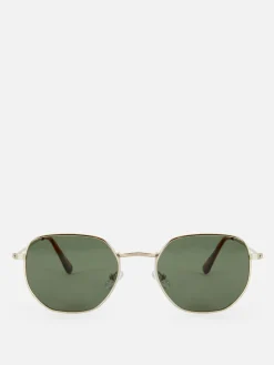 Sechseckige Sonnenbrille Mit Metallrahmen