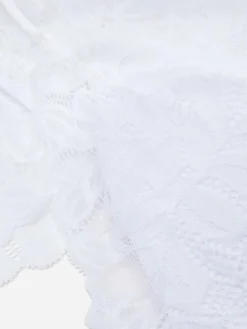 Set Aus Bralette-BH Und Brazil-Slip Mit Durchgehender Spitze