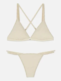 Set Aus Nahtlosem Bralette-BH Und Tanga